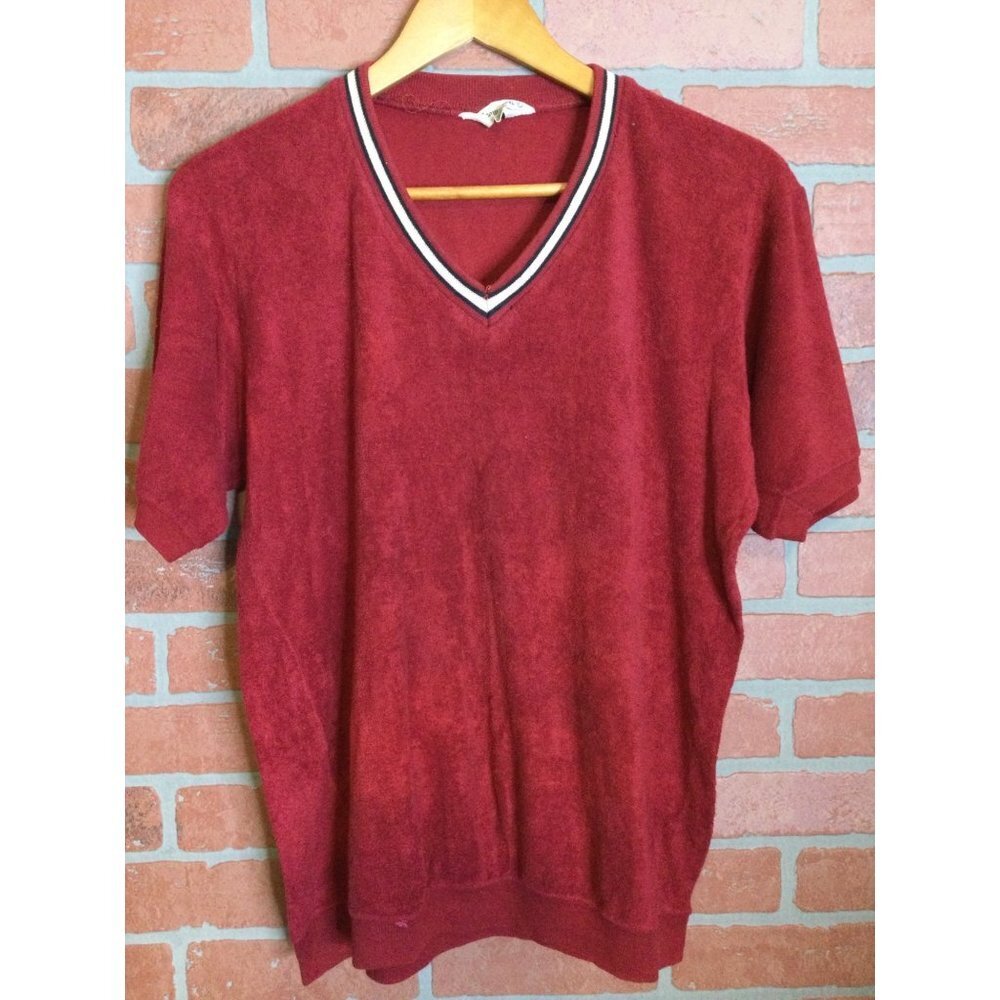 Vintage Brewster Women's Knit Sweater V Neck Regular Fit Pullover Large Top